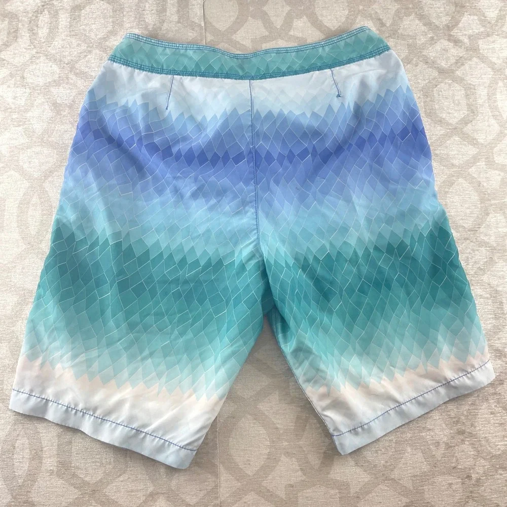 Tommy Bahama Relax Swim Trunks‎ Men's Size 32 Blue Teal Diamond Board Shorts